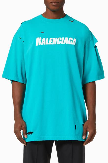 Shop Balenciaga White Marathon Sport XL Fit T-Shirt in Vintage Jersey for Men | Ounass UAE