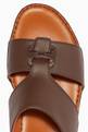 thumbnail of Chestnut-Brown Heritage Calfskin Sandals #3