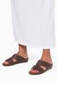 thumbnail of Chestnut-Brown Heritage Calfskin Sandals #1