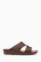 thumbnail of Chestnut-Brown Heritage Calfskin Sandals #0