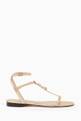 thumbnail of Alodie Metallic Nappa Flat Sandals     #0
