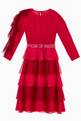 thumbnail of Ruffle Embroidered Chiffon Dress    #1