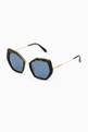 thumbnail of Skyler Oversized Sunglasses in Acetate & Stainless Steel #2