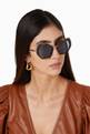 thumbnail of Skyler Oversized Sunglasses in Acetate & Stainless Steel #1