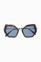 thumbnail of Skyler Oversized Sunglasses in Acetate & Stainless Steel #0