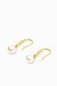 thumbnail of Single Pearl Drop Earrings with Diamonds in 14kt Yellow Gold      #2