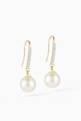 thumbnail of Single Pearl Drop Earrings with Diamonds in 14kt Yellow Gold      #0