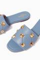 thumbnail of Valentino Garavani Roman Stud Slide Sandals in Quilted Nappa      #4