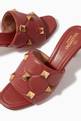 thumbnail of Valentino Garavani Roman Stud Slide Sandals in Quilted Nappa         #4