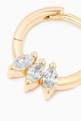 thumbnail of Single Mini Marquise Trilogy Earrings with Diamonds in 18kt Yellow Gold   #3