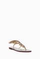 thumbnail of Talulah Flat Sandals in Metallic Nappa  #2