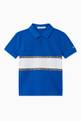 thumbnail of Colour-block Logo Tape Polo Shirt in Organic Cotton Piqué     #0