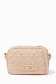 thumbnail of Quilted Logo Crossbody Bag in Faux Leather #0