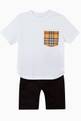 thumbnail of T-shirt with Vintage Check Pocket in Cotton   #1