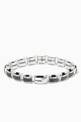 thumbnail of Streamline® Pavé Black Diamonds Beveled Link Bracelet in Sterling Silver          #2