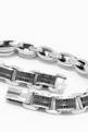 thumbnail of Streamline® Pavé Black Diamonds Beveled Link Bracelet in Sterling Silver          #3