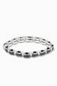 thumbnail of Streamline® Pavé Black Diamonds Beveled Link Bracelet in Sterling Silver          #0