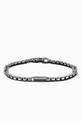 thumbnail of Streamline® Pavé Black Diamonds Station Box Chain Bracelet in Sterling Silver #0