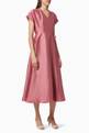 thumbnail of Luisa Wrap Dress in Satin Linen & Silk   #0