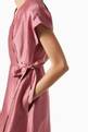 thumbnail of Luisa Wrap Dress in Satin Linen & Silk   #4