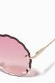 thumbnail of Rosie Round Sunglasses in Metal  #2