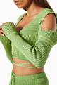 thumbnail of Deconstructed Crop Top in Rib-knit    #5