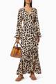 thumbnail of Frill Wrap Dress with Animal Print #1