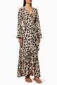 thumbnail of Frill Wrap Dress with Animal Print #0