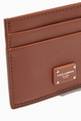 thumbnail of Branded Plate Card Holder in Calfskin Leather           #3