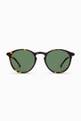 thumbnail of Aston Tortoise Round Sunglasses in Acetate   #0