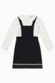 thumbnail of EA Logo Tape Pinafore Dress & Top Set in Double Jersey     #0