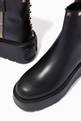 thumbnail of Valentino Garavani Rockstud Uniqueform Flatform Ankle Boots in Calfskin  #4