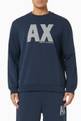 thumbnail of AX Logo Print Sweatshirt in Cotton Blend Fleece    #0