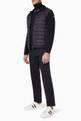 thumbnail of Moncler Zip-up Cardigan in Quilted Nylon & Knit Wool   #1