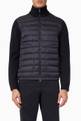 thumbnail of Moncler Zip-up Cardigan in Quilted Nylon & Knit Wool   #0