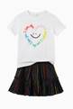 thumbnail of Rainbow Lurex Striped Skirt in Organic Cotton   #1