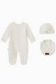 thumbnail of Logo Babygrow with Cap and Bib in Cotton, Set of 3   #1