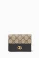 thumbnail of GG Marmont Card Case Wallet in Leather & GG Supreme Canvas      #0