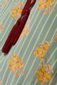 thumbnail of Olive Stripe Chain Print Kaftan in Silk #3