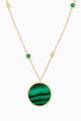 thumbnail of Lace Necklace with Malachite, Emerald & Diamonds in 18kt Yellow Gold #5