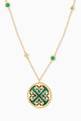 thumbnail of Lace Necklace with Malachite, Emerald & Diamonds in 18kt Yellow Gold #0