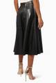 thumbnail of Midi Circle Skirt in Faux Leather   #2