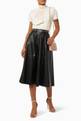 thumbnail of Midi Circle Skirt in Faux Leather   #1