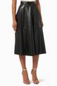 thumbnail of Midi Circle Skirt in Faux Leather   #0
