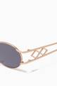 thumbnail of Carrie Round Sunglasses in Metal         #2
