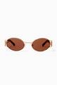 thumbnail of Carrie Round Sunglasses in Metal           #0
