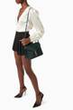 thumbnail of Medium Cassandra Top Handle Bag in Croc-embossed Shiny Leather      #4