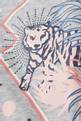thumbnail of Tiger Print Loose Fit Zip-up Hoodie in Brushed Fleece  #3