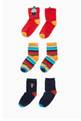 thumbnail of Gnome Print Socks in Cotton Blend Knit, Set of 3    #1