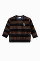 thumbnail of Zebra Logo Striped Sweatshirt in Cotton Blend   #0